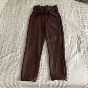 Abercrombie Faux Leather Paperbag Pants